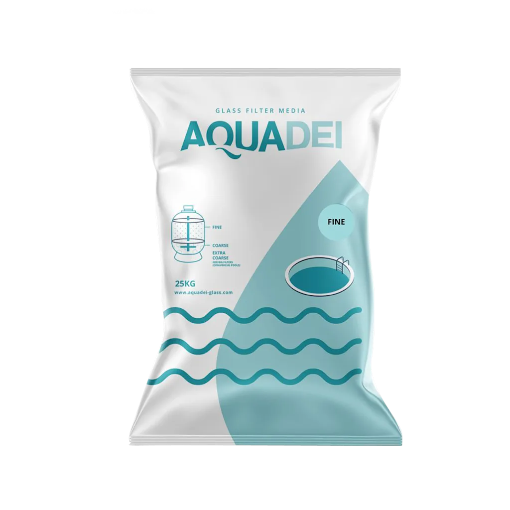 Скляний пісок для фільтрації AquaDei Fine 0.5-1.2 mm (25 кг) – Пісок для фільтрів – Poolman – загальний вигляд