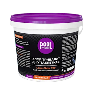  Хлор длительного действия в таблетках Long Chlor T90 – Дезинфекция воды хлором – Poolman – общий вид
