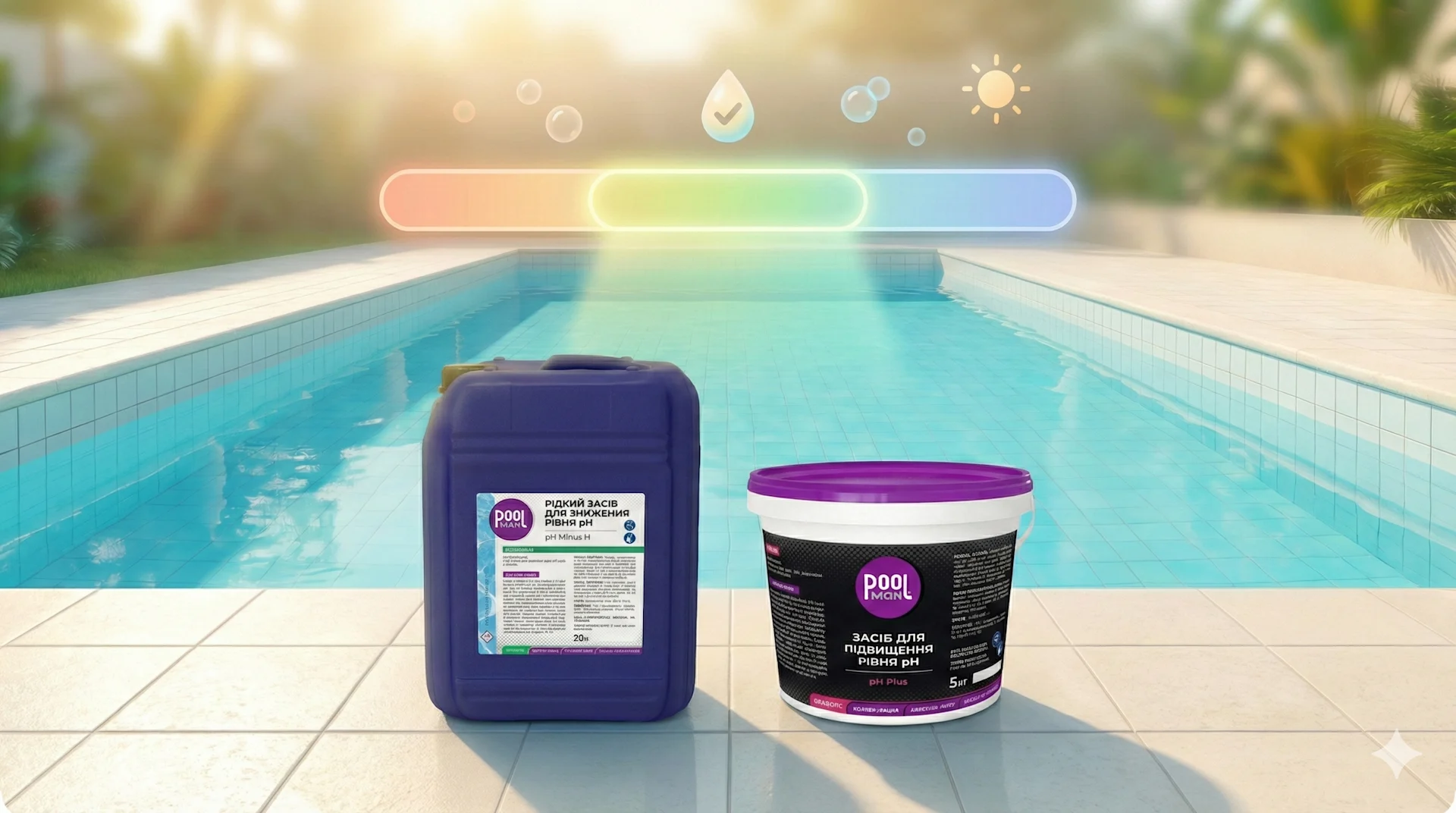 Як знизити або підвищити pH у басейні: повний гайд