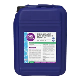 Жидкое средство для снижения уровня pH, pH Minus H – Контроль уровня pH – Poolman – общий вид