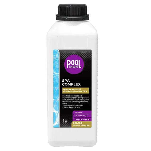 Комплексний засіб для обслуговування СПА 7 в 1 SPA Complex 1 л – Догляд за СПА – Poolman – загальний вигляд